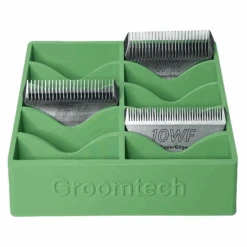 Groomtech Wide Blade Caddy Double Row 10pcs - Grass Green -Oz Grooming World 3D BW210 PMGG 2