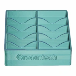 Groomtech Wide Blade Caddy Double Row 10pcs - Silk Blue Hawaii