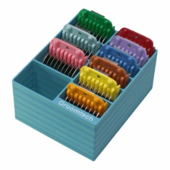 Groomtech Standard Comb Attachment 10pcs Caddy - Gradient Ocean To Meadow 10 Groomtech Standard Comb Attachment 10pcs Caddy - Gradient Ocean To Meadow -Oz Grooming World 3D CS210S PGOM 1