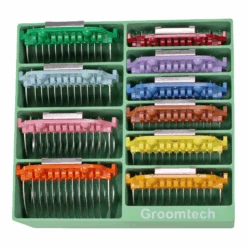 Groomtech Wide Comb Attachment 10pcs Caddy - Grass Green -Oz Grooming World 3D CW210 PMGG 3