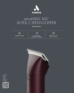 Andis AGCB Super 2 Speed Brushless Clipper - Burgundy 10 Andis AGCB Super 2 Speed Brushless Clipper - Burgundy -Oz Grooming World AN 23370 2