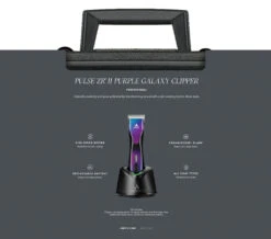Andis Pulse ZR II Cordless Clipper With 2 Batteries - Purple Galaxy -Oz Grooming World AN 79205 5