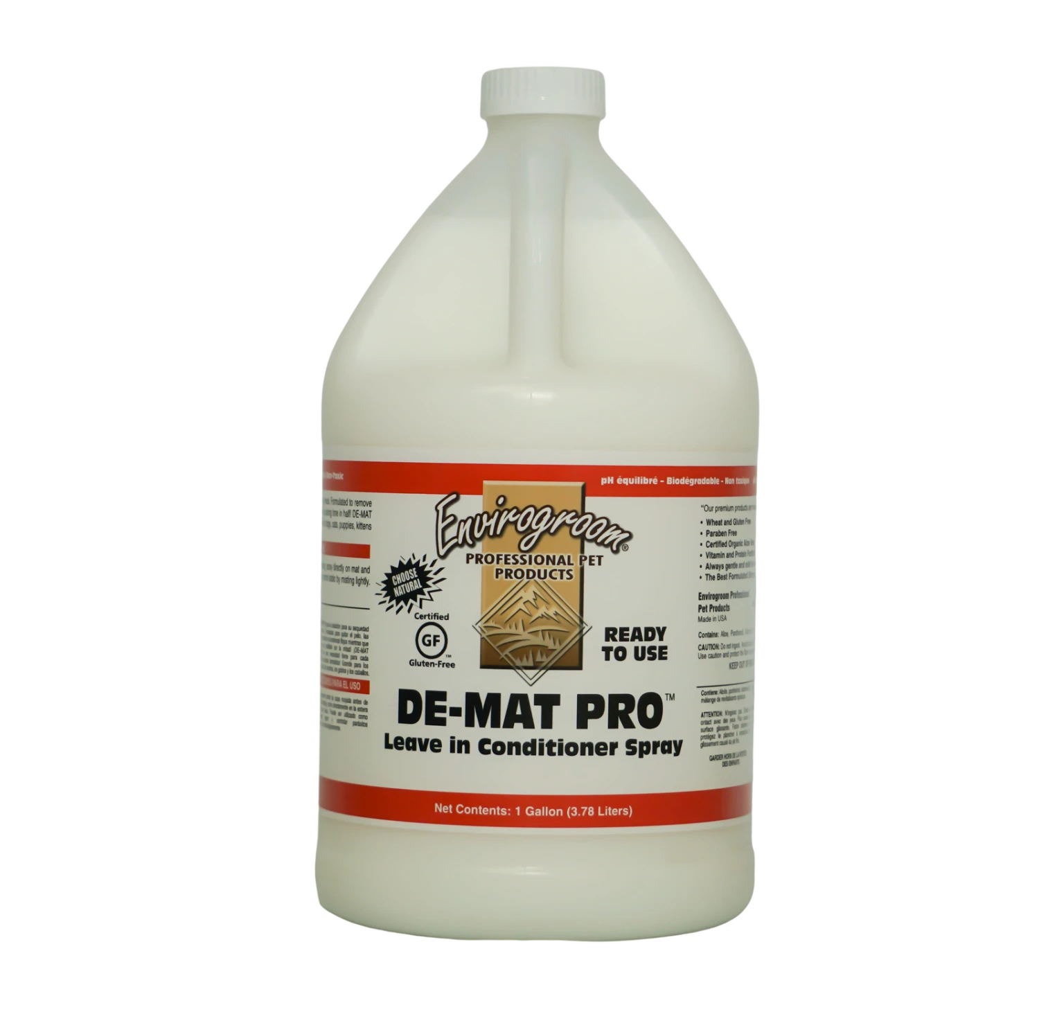 Envirogroom De-Mat Pro Leave In Conditioner Spray 1 Gallon 3 Envirogroom De-Mat Pro Leave In Conditioner Spray 1 Gallon