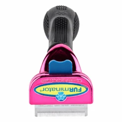 Furminator DeShedding Tool - Small Cat Short Hair Metallic [Pink] -Oz Grooming World FU 01223 2