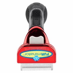 Furminator DeShedding Tool - Small Dog Long Hair Metallic [Red] -Oz Grooming World FU 02514 2