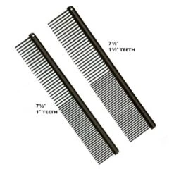Anti-Static Etched Back Finishing Comb 7.5", Fine / Coarse, 1.5" Teeth