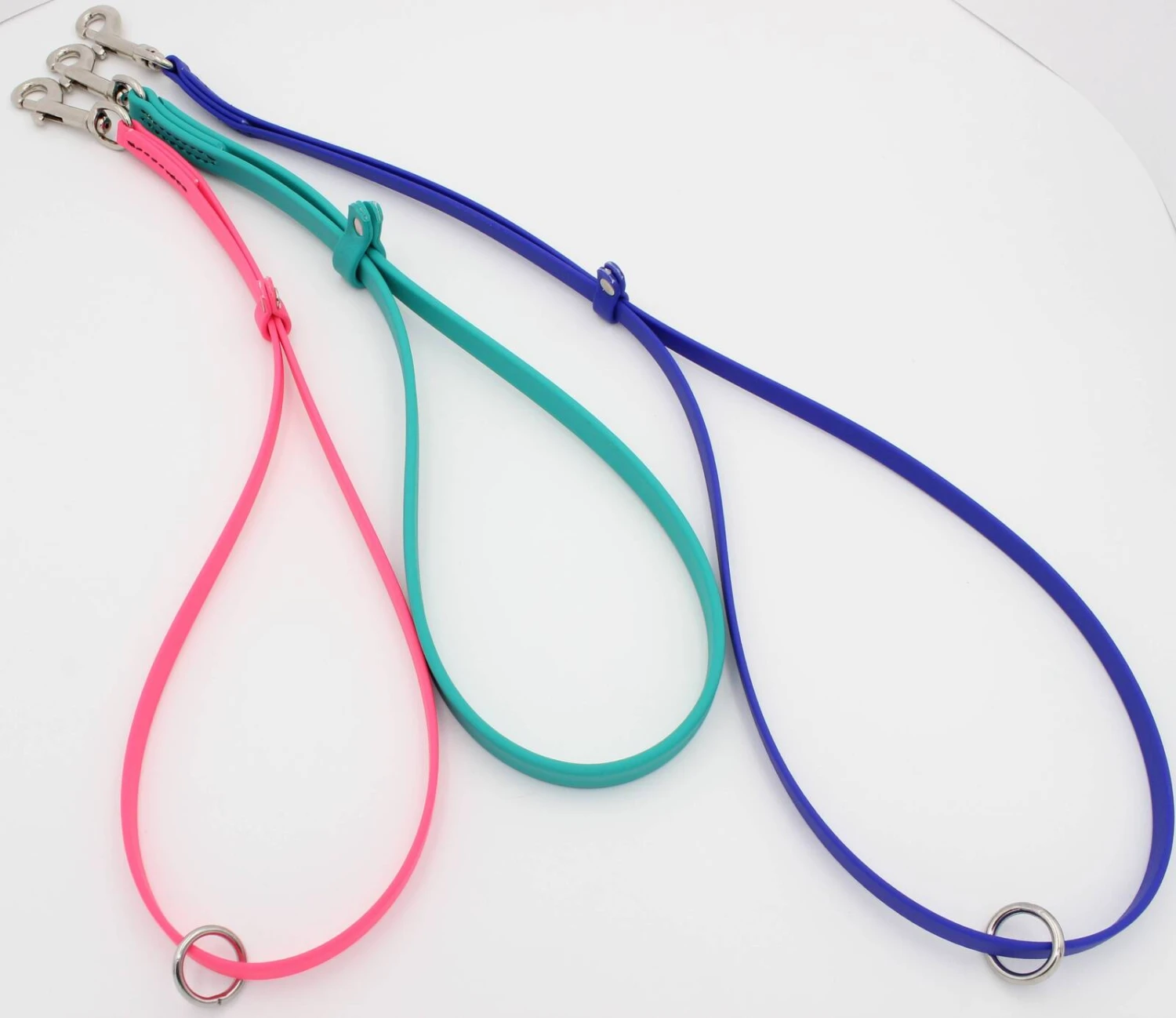 GroomTech Biothane Grooming Loops With Ring 18" X 3/8" - Teal 3 GroomTech Biothane Grooming Loops With Ring 18" X 3/8" - Teal