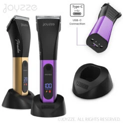Joyzze Piranha D Series Clipper 2 Speed With 7F/5F/4F Blade [Purple] -Oz Grooming World JY 99090 3