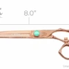 Kenchii Rose Shear Curved 8" Swivel Handle -Oz Grooming World KE RO 8C SWL
