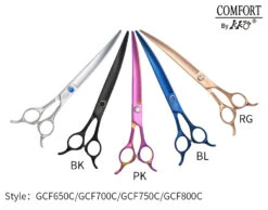 KKO Comfort Line Scissors Curved 8" [Pink Purple]
