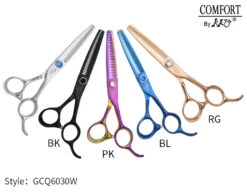 KKO Comfort Line Scissors Thinner With 30 W Teeth 6" [Rose Gold]