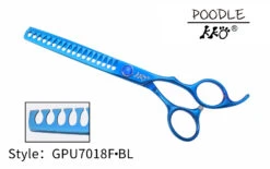 KKO Poodle Scissors Chunker With 18 Flat Teeth 7" [Blue]