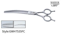 KKO Warrior Scissors Curved Chunker With 35 Flat Teeth 7.5"