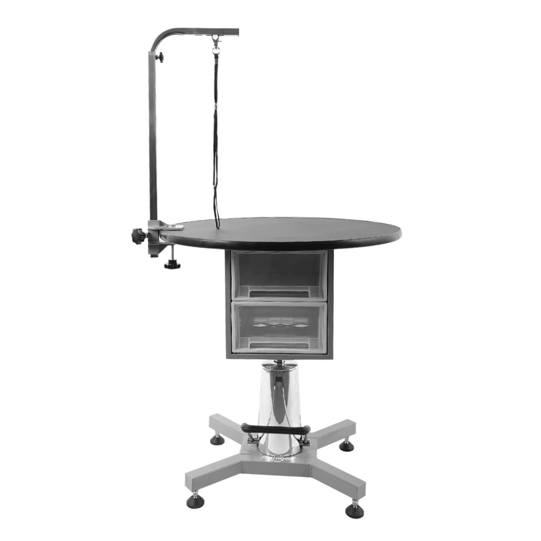 Shernbao Round Hydraulic Table With Drawer 3 Shernbao Round Hydraulic Table With Drawer
