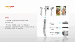 Shernbao Self-Cleaning Pet Brush Kit For Vacuum Cleaners -Oz Grooming World S SMDC KIT 3