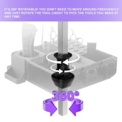 Shernbao Tool Station Pro Groomer's Storage Caddy - Purple -Oz Grooming World S TS003 PP 1