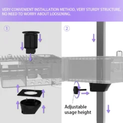 Shernbao Tool Station Pro Groomer's Storage Caddy - Purple -Oz Grooming World S TS003 PP 4