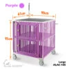 SolidPet Show Trolley 2 Berth With 5" Wheels Large - Purple -Oz Grooming World SP ALAC145 PU