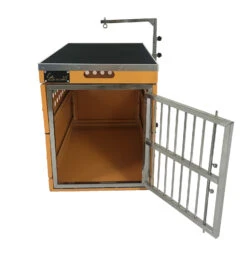 SolidPet Folding Dog Show Aircraft Cage Size 4 - Orange -Oz Grooming World SP ALAC213 OR4 4