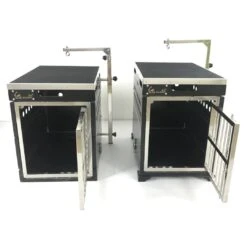 SolidPet Folding Dog Show Aircraft Cage Set With Trolley Size 2 - Black -Oz Grooming World SP ALAC216 BK22 2