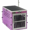 SolidPet Folding Dog Show Aircraft Cage Set With Trolley Size 2 - Purple