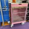 SolidPet Folding Dog Show Aircraft Cage Set With Trolley Size 3 - Pink -Oz Grooming World SP ALAC217 PI33