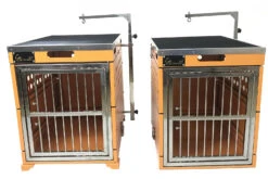 SolidPet Folding Dog Show Aircraft Cage Set With Trolley Size 3 - White -Oz Grooming World SP ALAC217 WH33 2