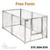 SolidPet Stainless Steel Hexagonal Pet Playpen With Door - Medium