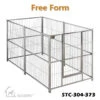 SolidPet Stainless Steel Hexagonal Pet Playpen With Door - Large