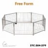 SolidPet Stainless Steel Pet Exercise Pen And Dog Run - Small -Oz Grooming World SP STC304 379