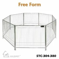 SolidPet Stainless Steel Pet Exercise Pen And Dog Run - Large
