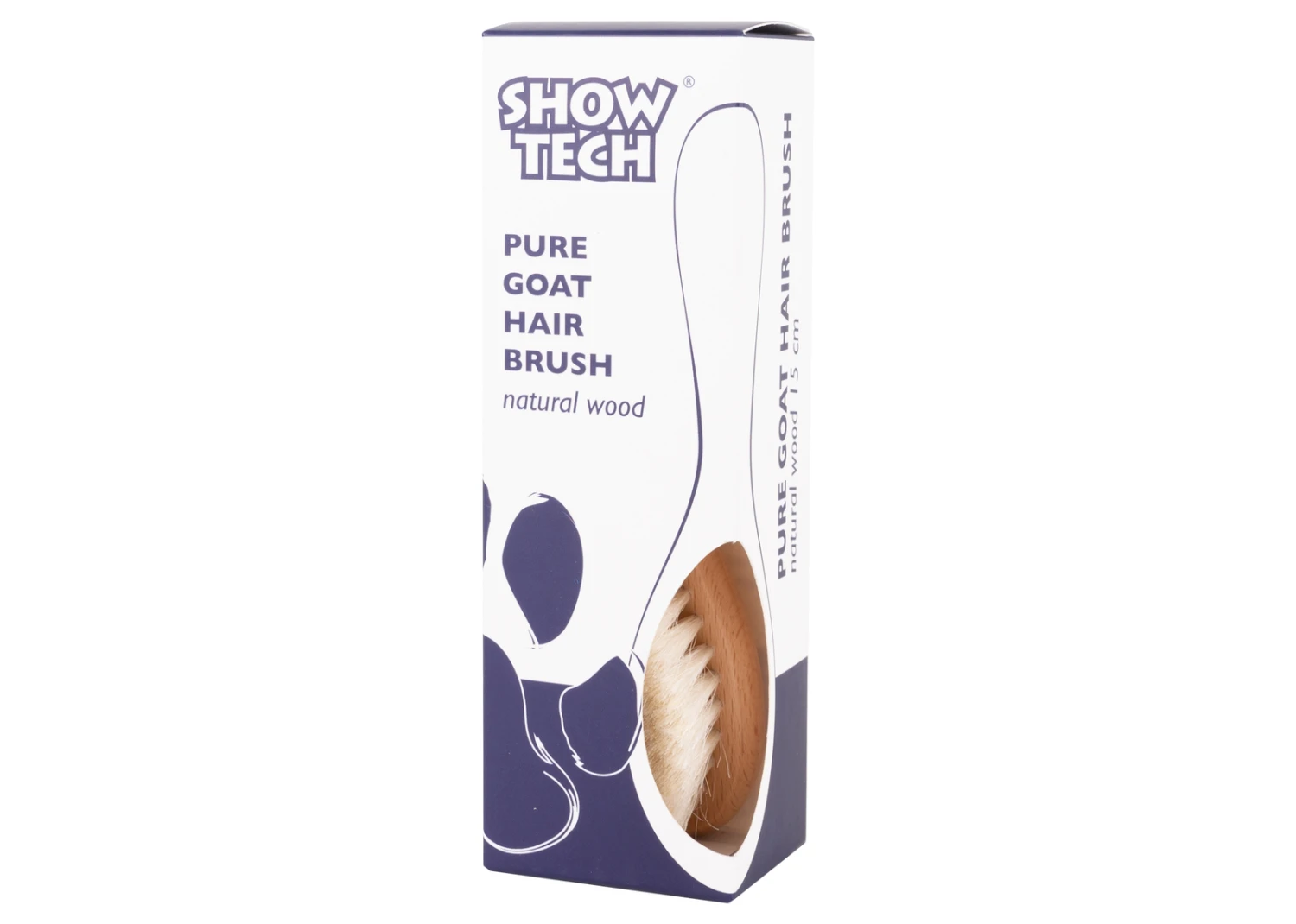 Show Tech Pure Goat Hair Brush Natural Wood 15cm 7 Show Tech Pure Goat Hair Brush Natural Wood 15cm - Image 5