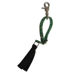 Aeolus Biothane Grooming Safety Tether Extension Strap - Green Print
