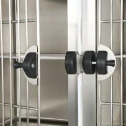 Aeolus Stainless Steel Round Corner Cat Condo Modular -Oz Grooming World T CC1201 BK 2