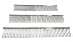 KissGrooming Ultra Premium Brass Comb In Chrome 22cm