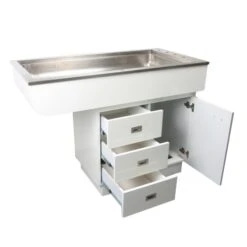 Dental Preparation Table With Stainless Steel Tub And Painted Cabinets -Oz Grooming World T FT851 3
