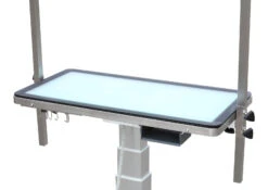 Aeolus LED Lighting Pedestal Lifting Table With Under Table Wheels -Oz Grooming World T FT893 2