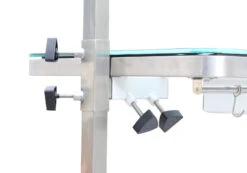 Aeolus LED Lighting Pedestal Lifting Table With Under Table Wheels