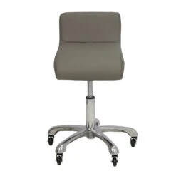 Groomer's Modern Groomer Stool With Square Cushion And Waist Support (Grey)