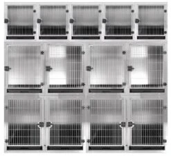 Aeolus KA505T Stainless Steel Modular Cage - Large -Oz Grooming World T KA505TL 201 3