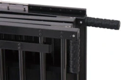 Aeolus 2-Berth Show Trolley With 6" Rubber Wheels - Large [BLACK] -Oz Grooming World T KB511NAT BK Kit6W 3