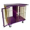 Aeolus 2-Berth Show Trolley With 4" Nylon Wheels [Gold And Purple] -Oz Grooming World T KB511NAT GP Kit