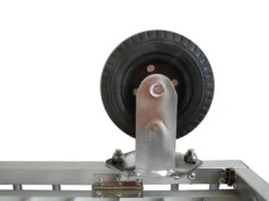 Aeolus 1-Berth Show Trolley With 6" Rubber Wheels - Small [Silver] -Oz Grooming World T KB513NAO SL Kit6W 5