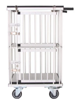 Aeolus 2-Berth Double Deck Show Trolley With 4" Nylon Wheels - XSmall [Pink] -Oz Grooming World T KB514NAT PK Kit 2