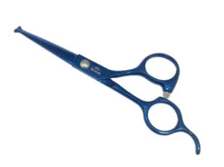 Swan Facial Scissors Round Tip 5" [Blue]