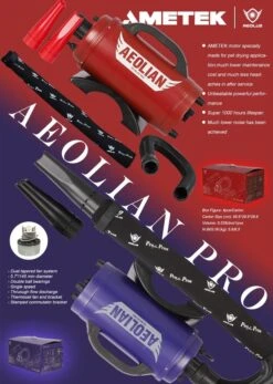 Aeolus Aeolian PRO Grooming Blaster Dryer With Heater - Blue Purple -Oz Grooming World T TD901GTP PP 1