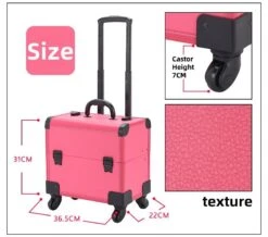 Aeolus Fancy Grooming Box Portable Tool Case - Pink -Oz Grooming World T TK611 PK 8
