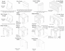 Vanity Fur Custom Cube Caddy Replacement Open Holder - Lime Green -Oz Grooming World VF CCPOPH LMG