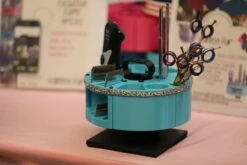 Vanity Fur Houndabout Caddy With Pole And Tabletop - Jolly Blue -Oz Grooming World VF HBT JBL 4