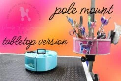 Vanity Fur Houndabout Caddy With Pole And Tabletop - Lime Green -Oz Grooming World VF HBT LMG 2